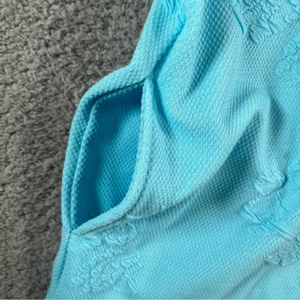 Weekends by Chico's NWT Floral Jacquard‎ Long Sleeve Jacket Blue Angel Size 3 - Picture 9 of 11